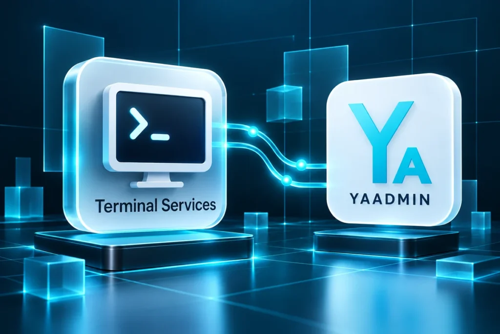 Remote Desktop / Terminal Services with YAADMIN — original conceptual module artwork